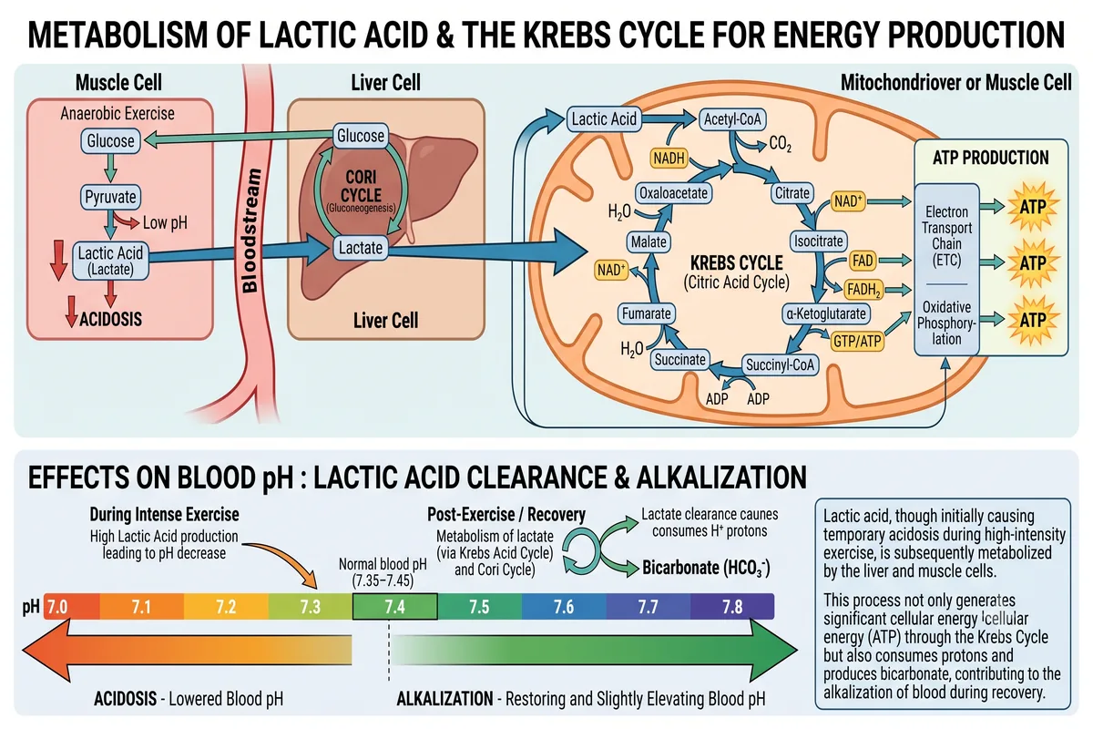 Cơ chế chu trình Krebs chuyển hóa axit lactic mệt mỏi và kiềm hóa cơ thể của axit citric