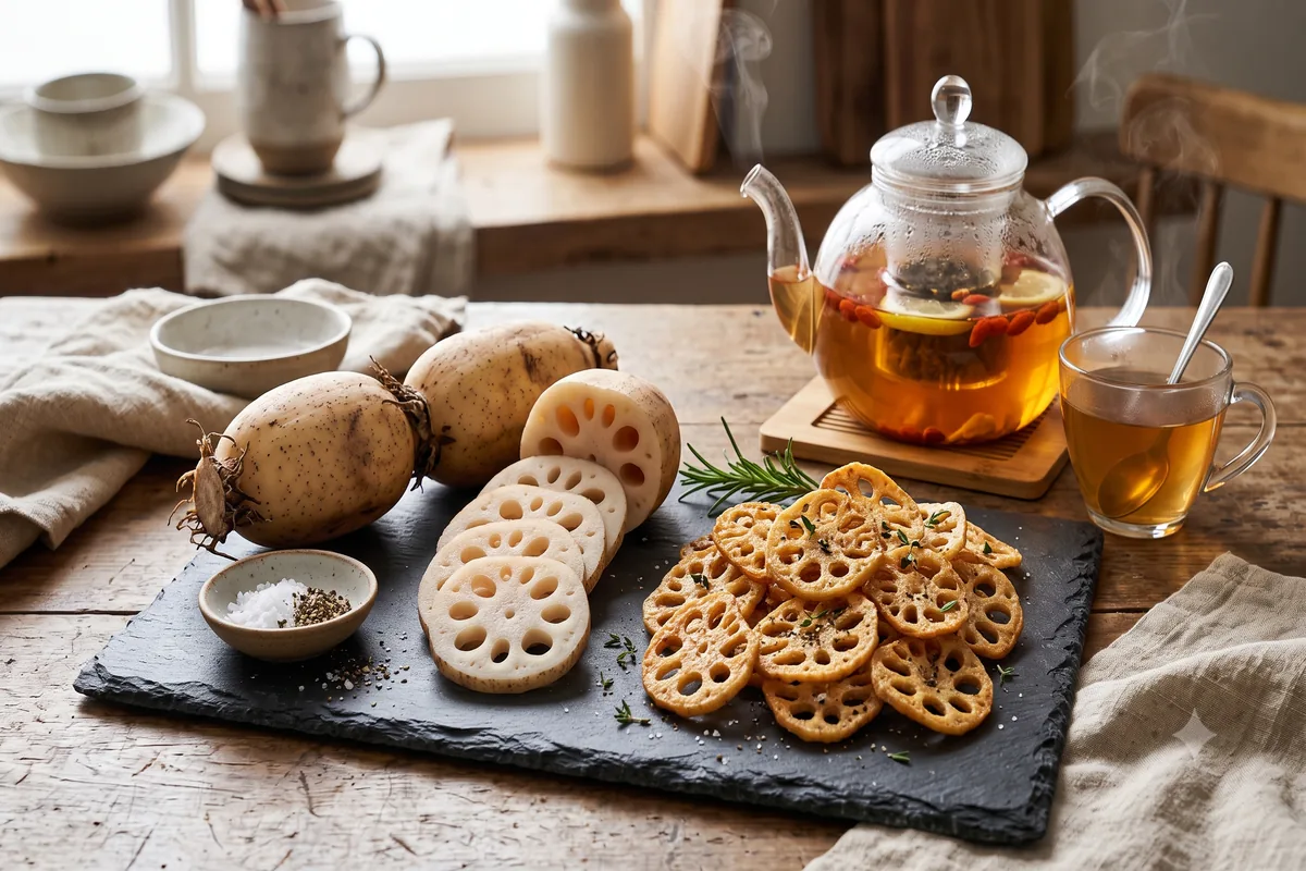 Trà Củ Sen Nguyên Chất: Bí Quyết Dưỡng Phế, Thanh Nhiệt Giải Độc & Bảo Vệ Đường Tiêu Hóa