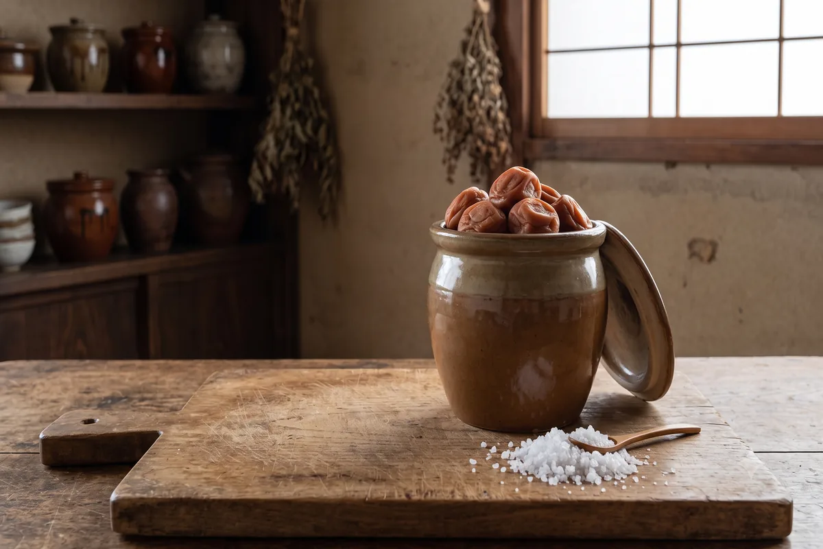Mơ Ngâm Muối Lâu Năm (Umeboshi): ‘Vua Kiềm Hóa’ Thải Độc Gan, Trị Ho Đờm & Cân Bằng Toan Kiềm